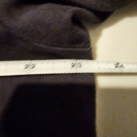 LOGO by Lori Goldstein Cotton Blend Midi Dress Crochet Lace Trim 2X Blue - Picture 8 of 9